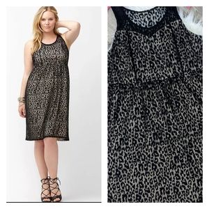 Lane Bryant leopard illusion dress illusion dress